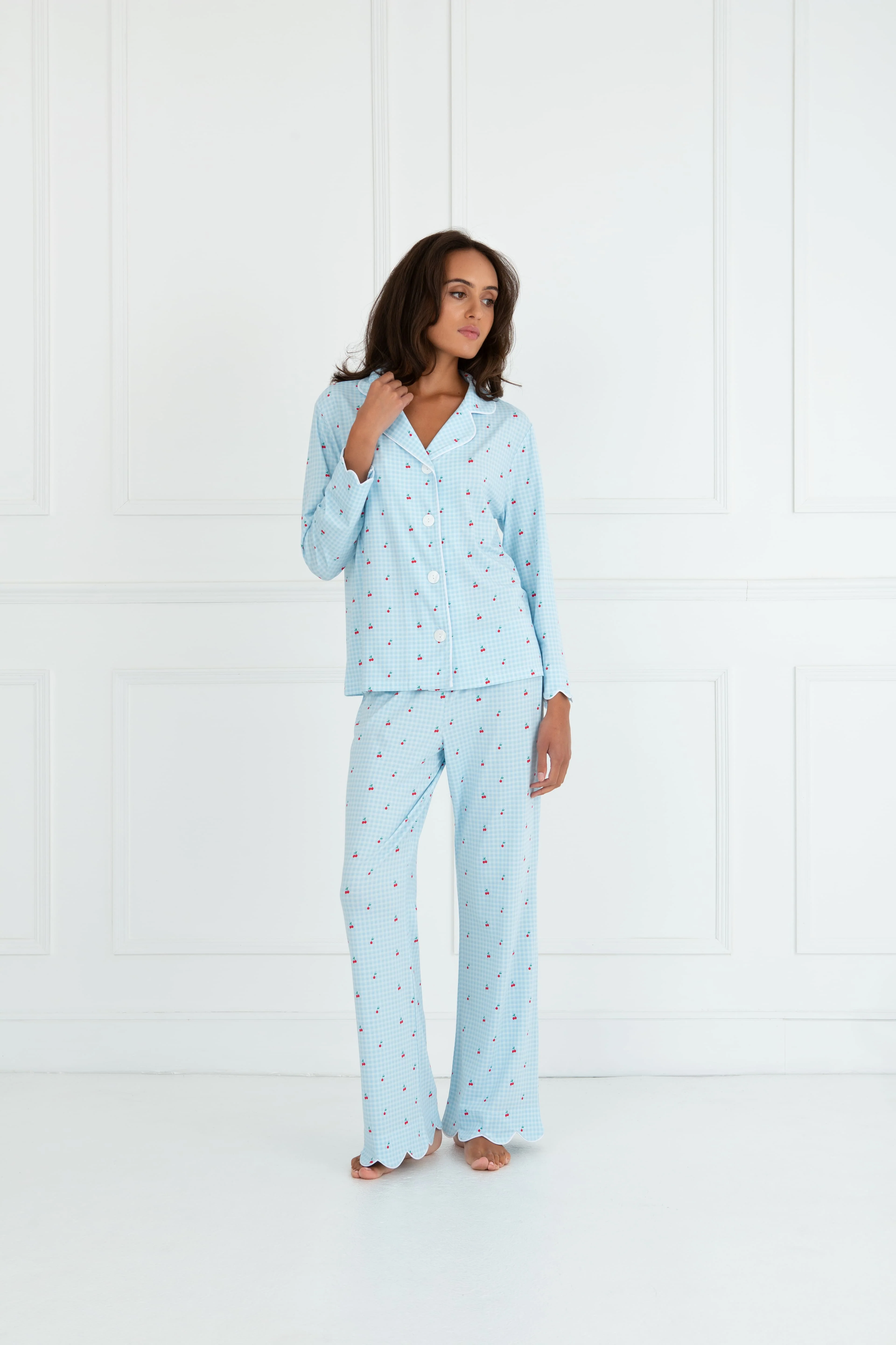 Bamboo Sleepwear (Cherry Check Print) - Image 3