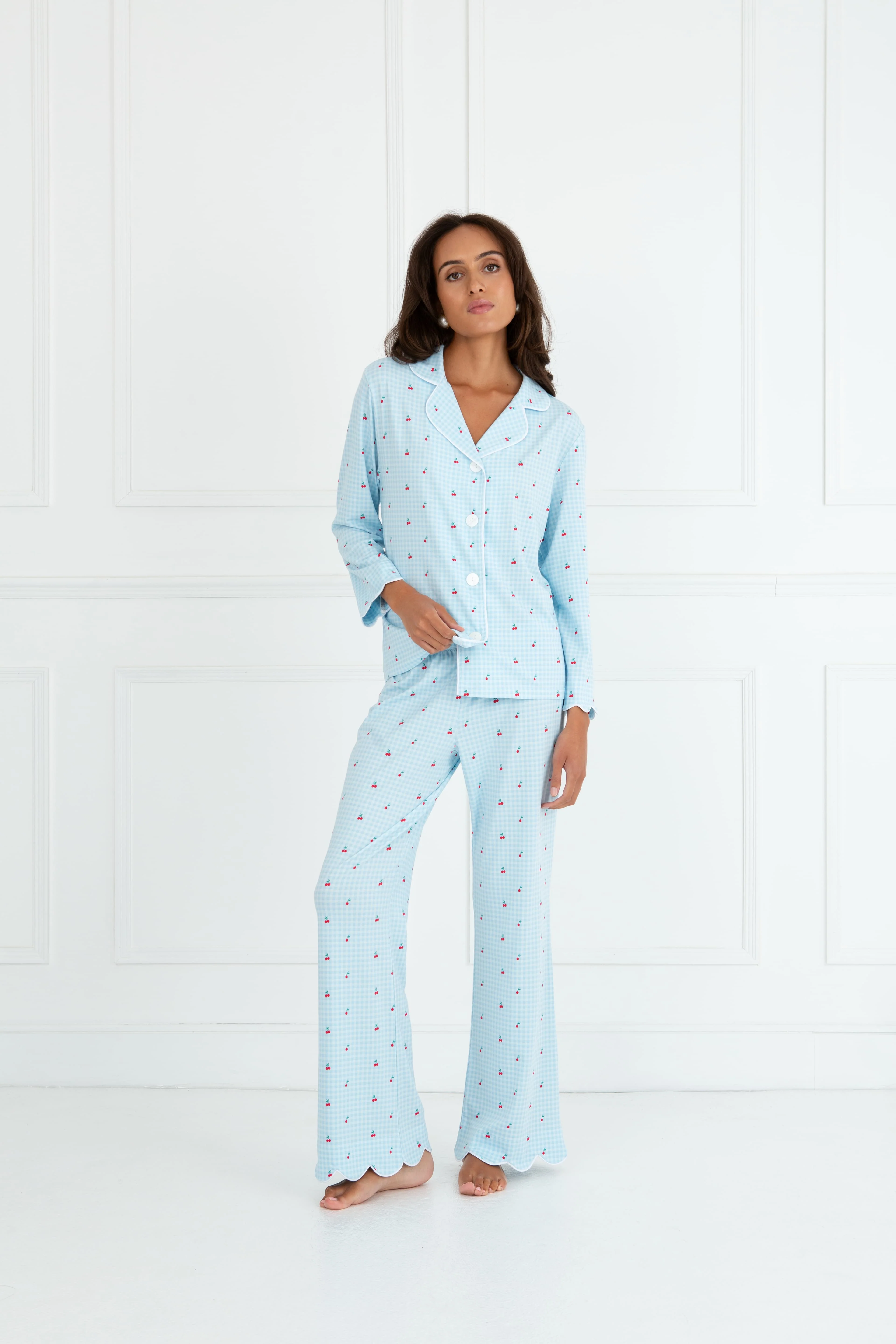 Bamboo Sleepwear (Cherry Check Print) - Image 4