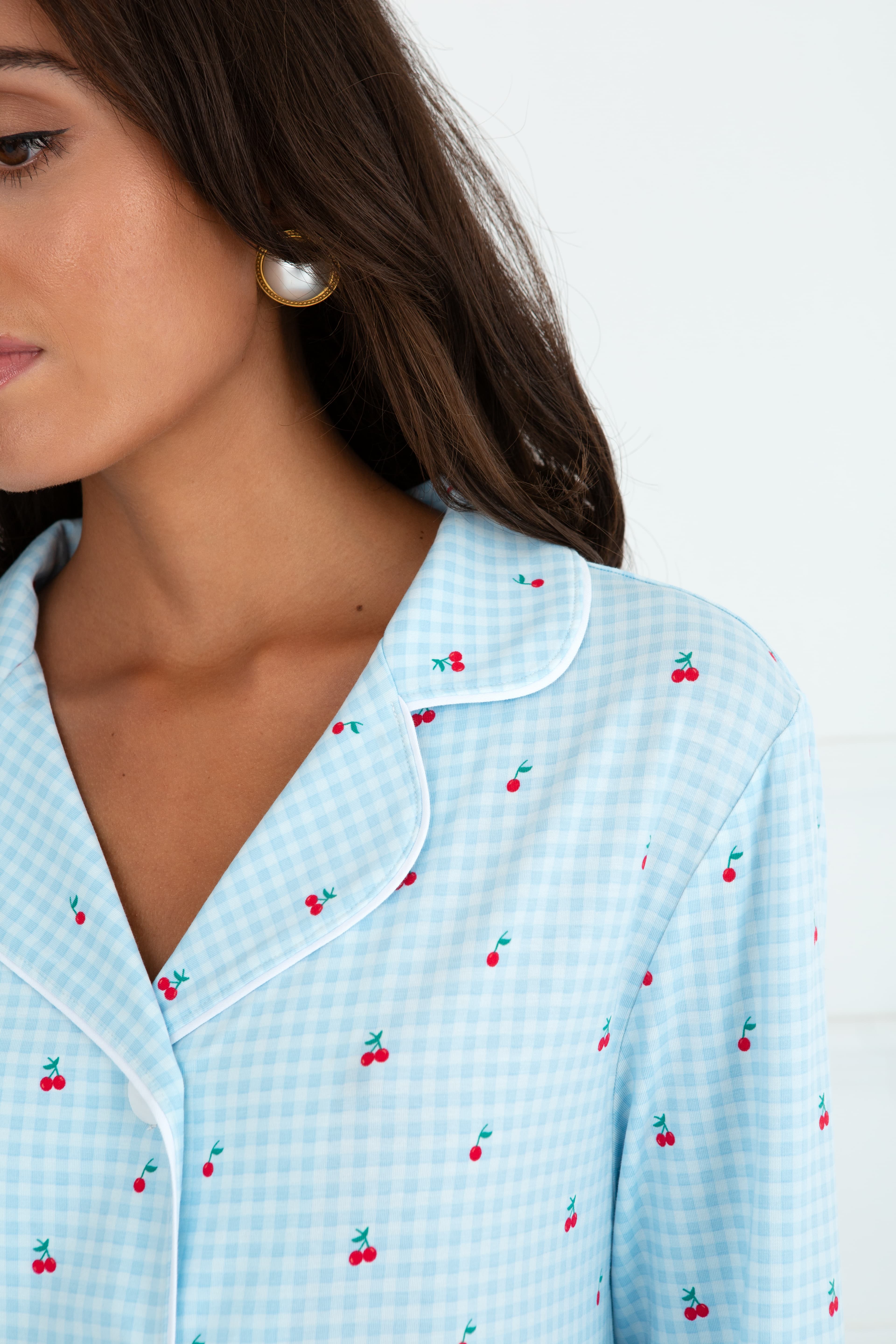Bamboo Sleepwear (Cherry Check Print) - Image 7