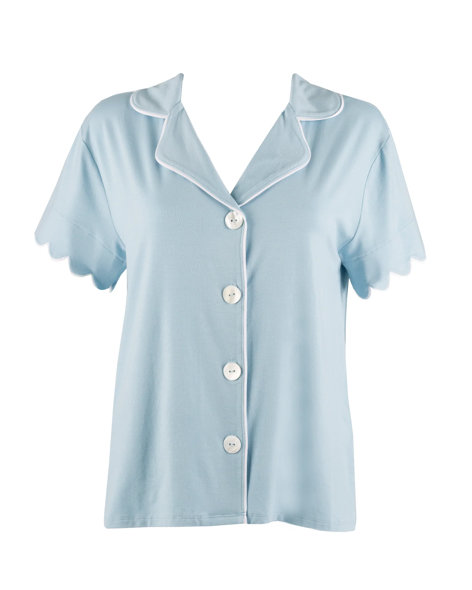 Bamboo Sleepwear Shorts Set (Blue) - Image 8