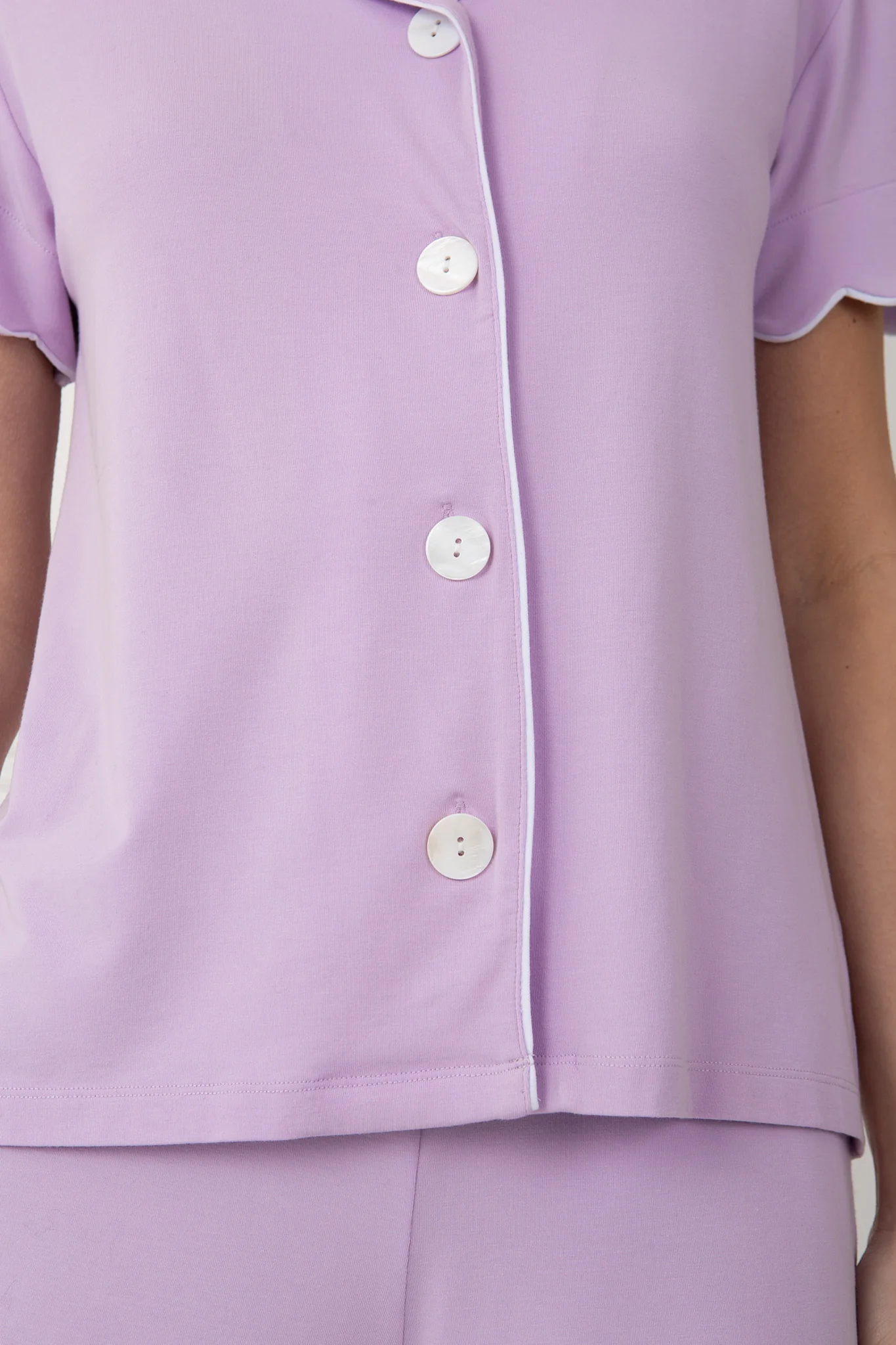 Bamboo Sleepwear Shorts Set (Lilac) - Image 7