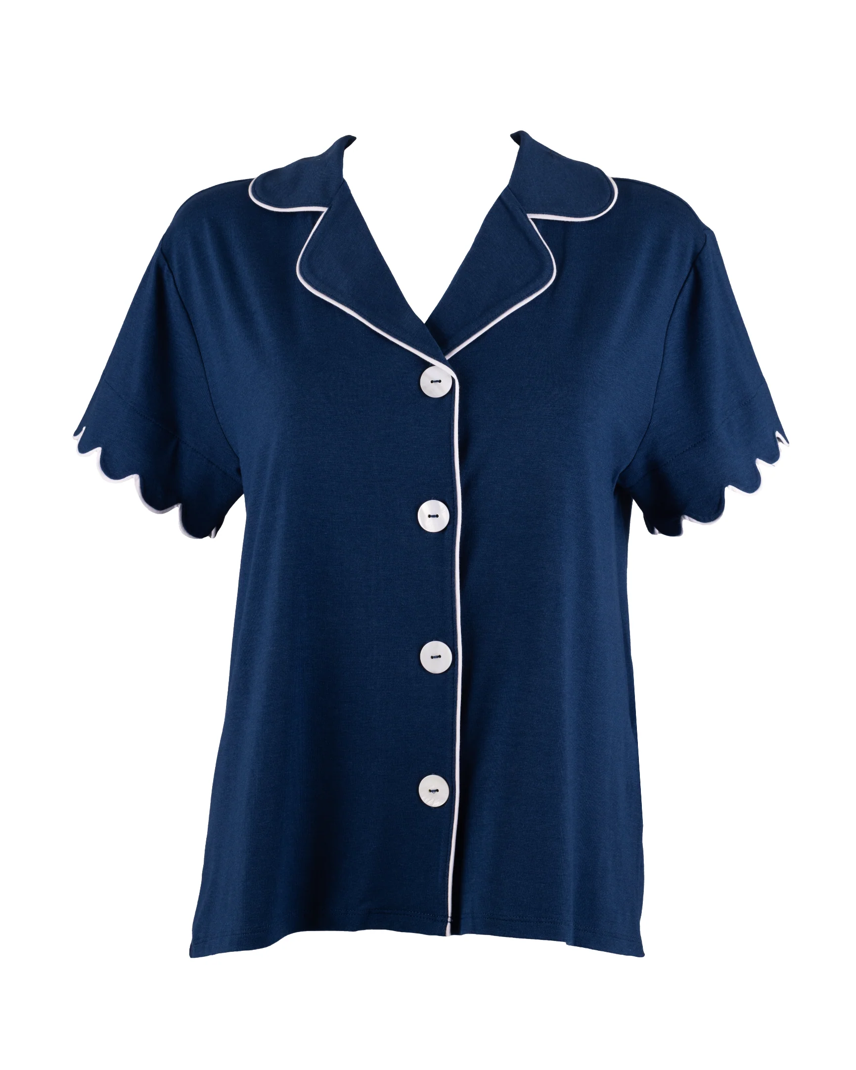 Bamboo Sleepwear Shorts Set (Navy) - Image 6