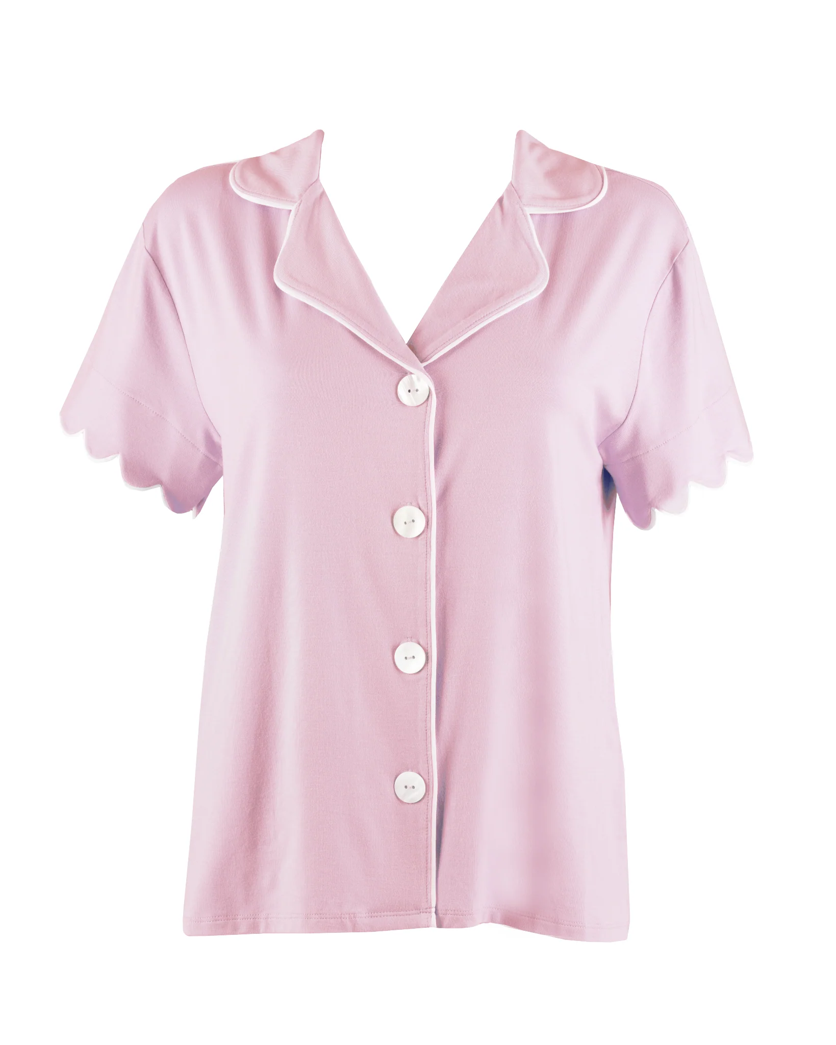 Bamboo Sleepwear Shorts Set (Soft Pink) - Image 6