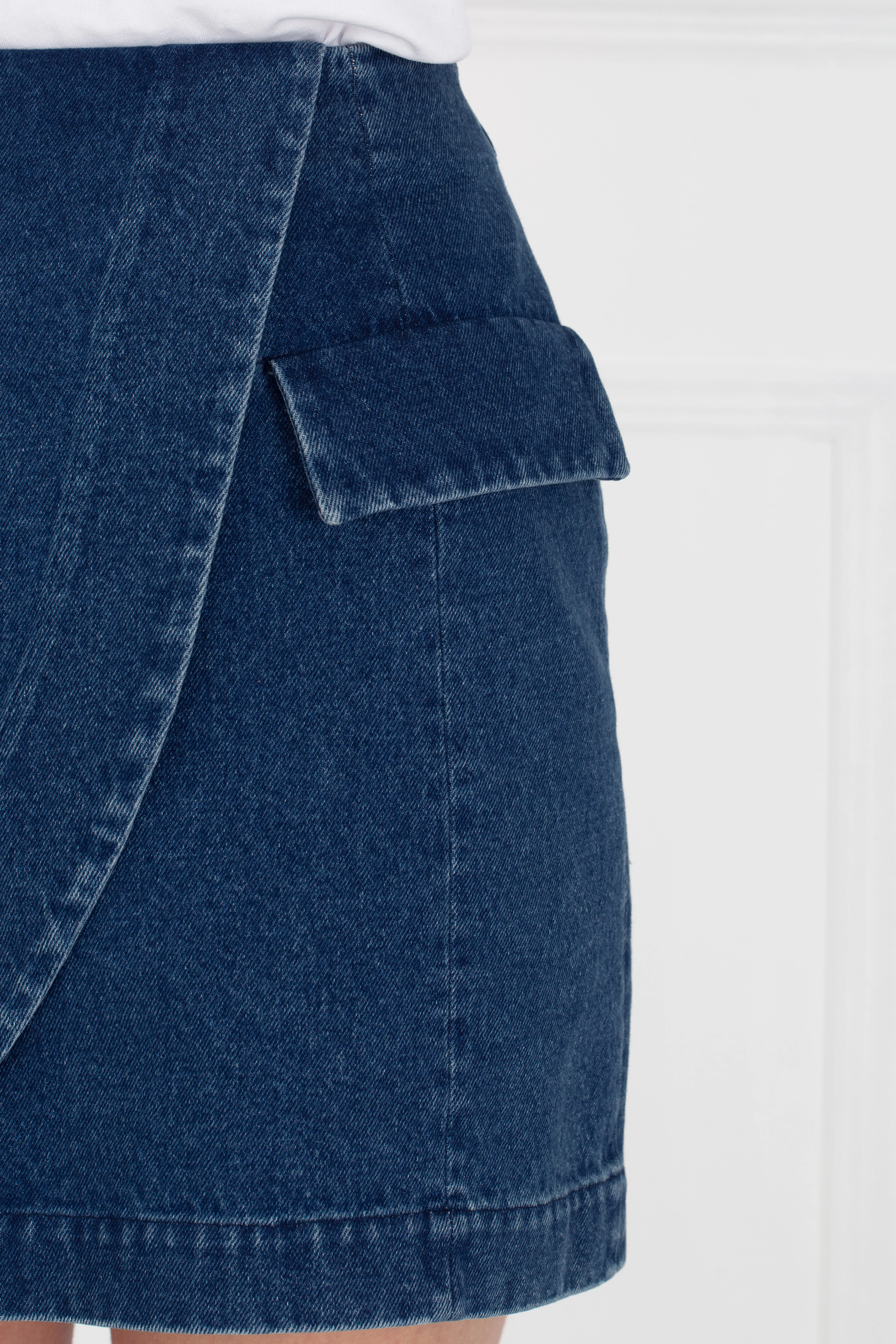 "The Aggie" - Denim Skirt (Blue) - Image 4