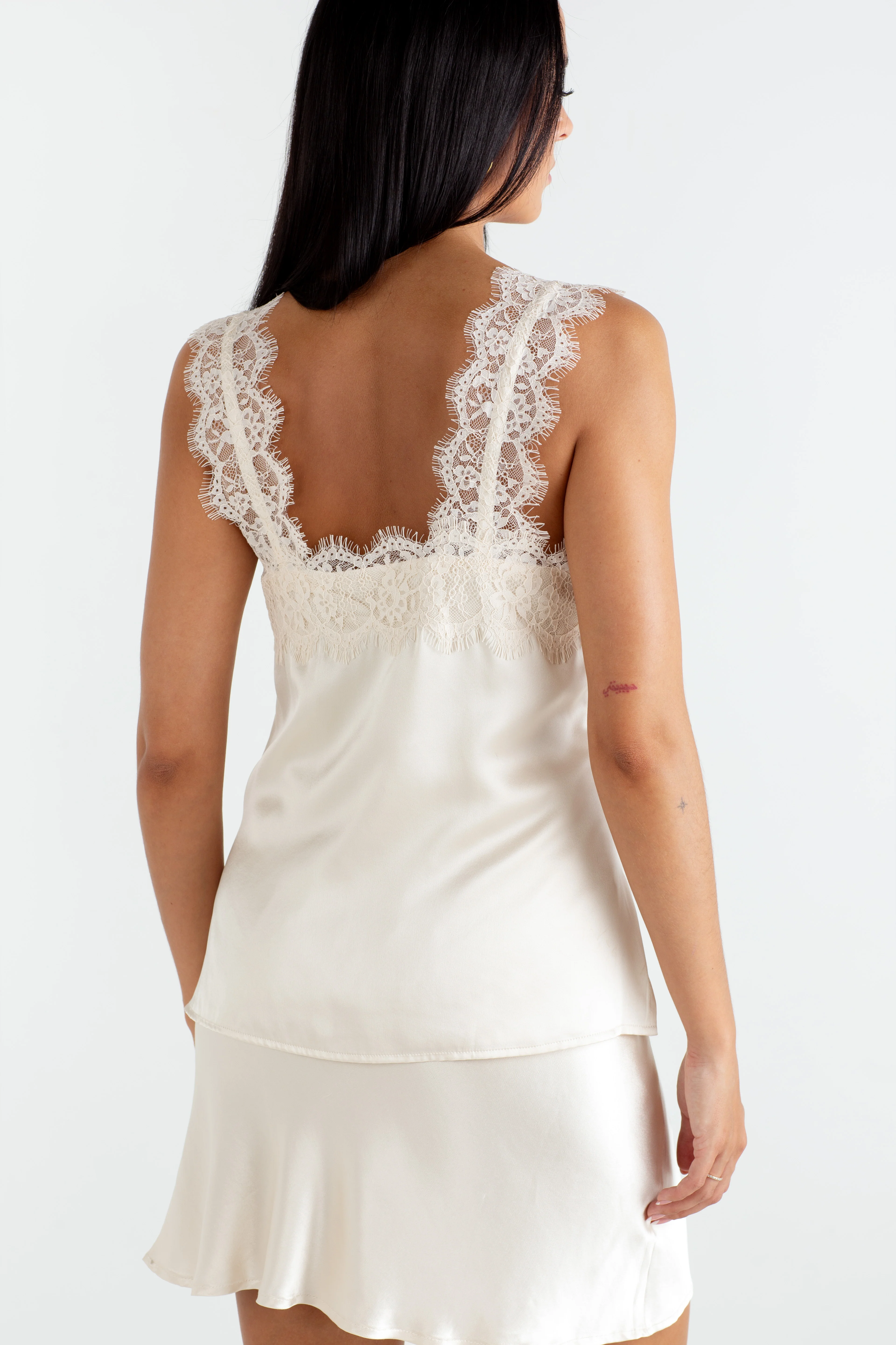 "The Becky" - Silk Cami (Bra Friendly Champagne) - Image 7