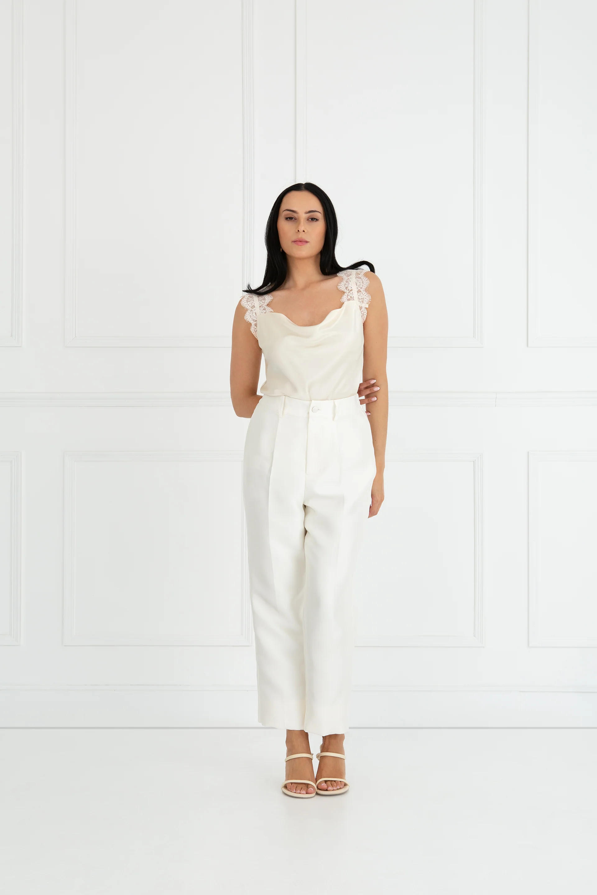 "The Chloe" - Trousers (Cream) - Image 3