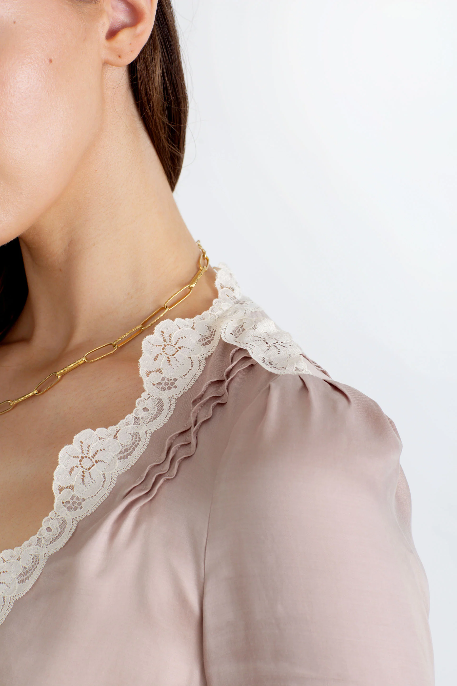 "The Elaine" - Tie Front Blouse (Biscuit) - Image 4