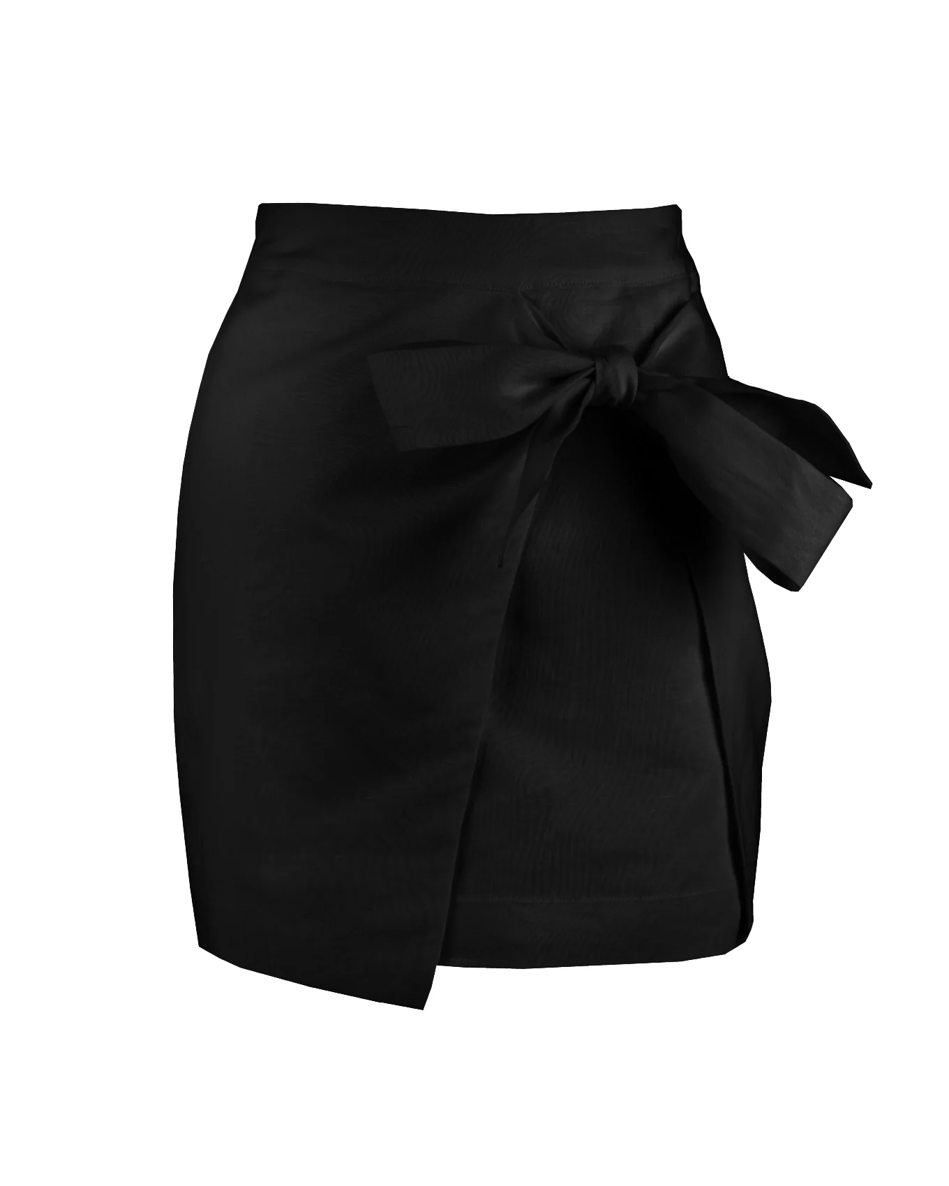 "The Evie" - Linen Mini Skirt (Black) - Image 9
