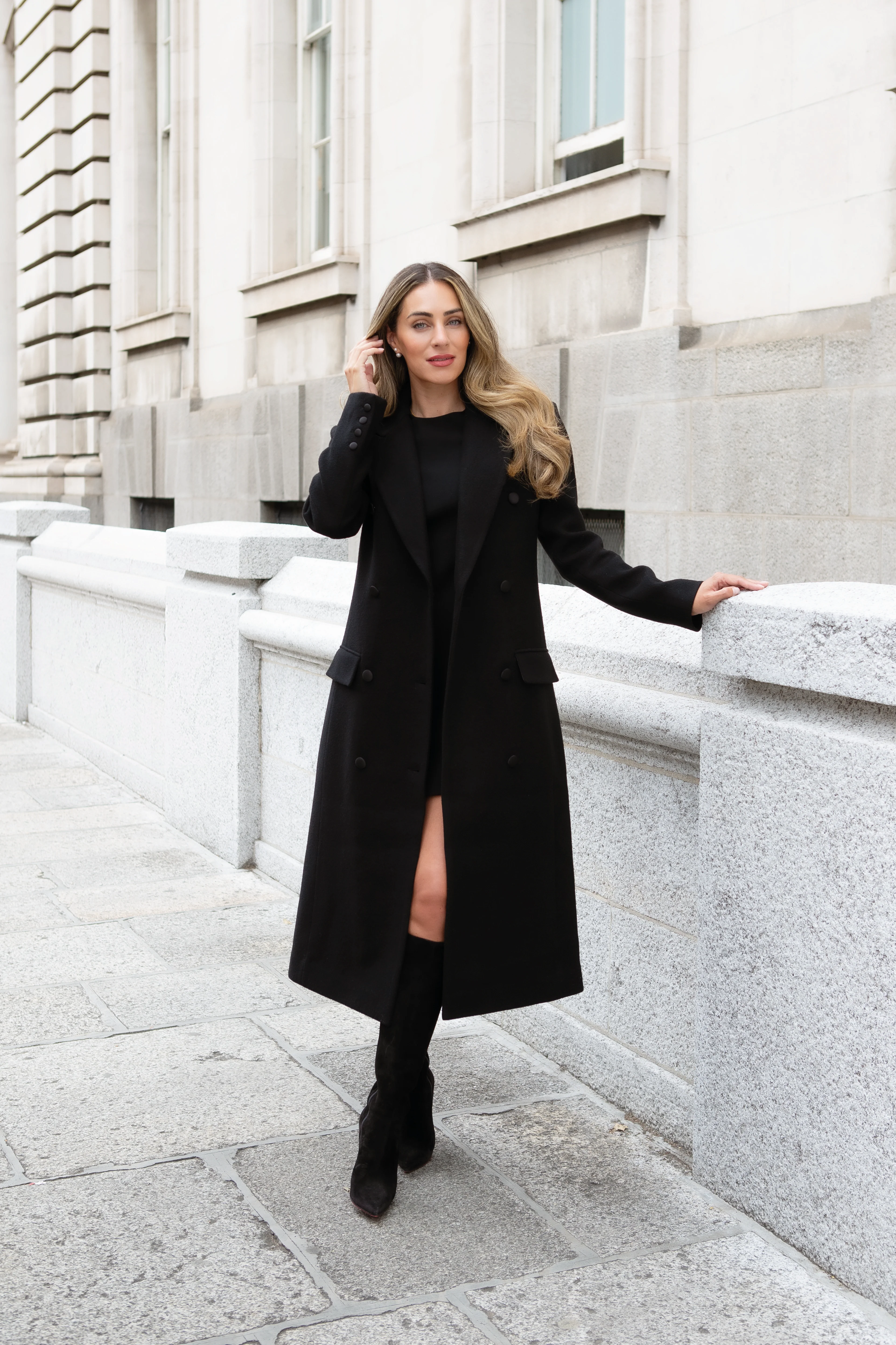 "The Jessica" - Longline Coat (Black) - Image 3