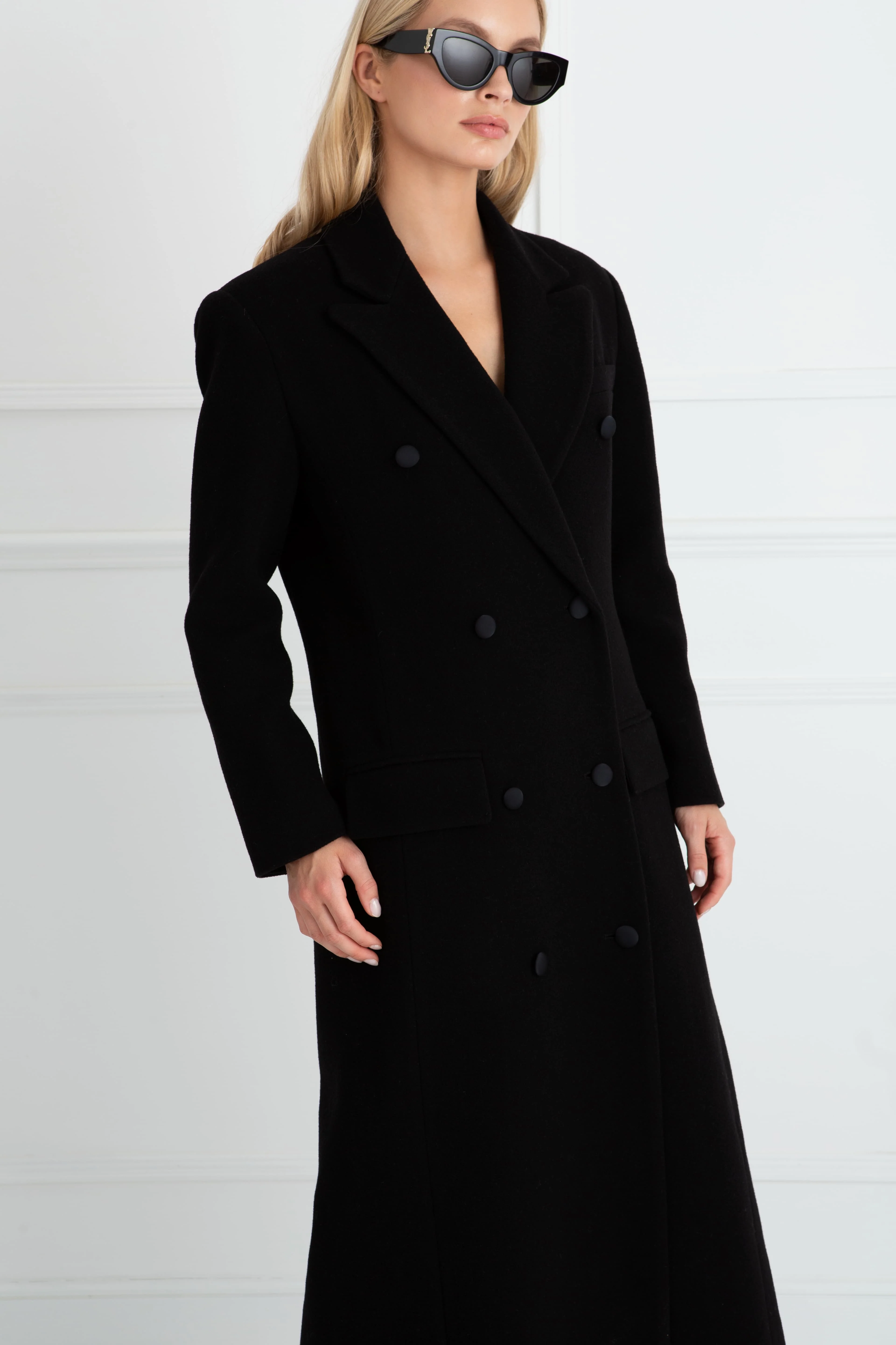 "The Jessica" - Longline Coat (Black) - Image 6