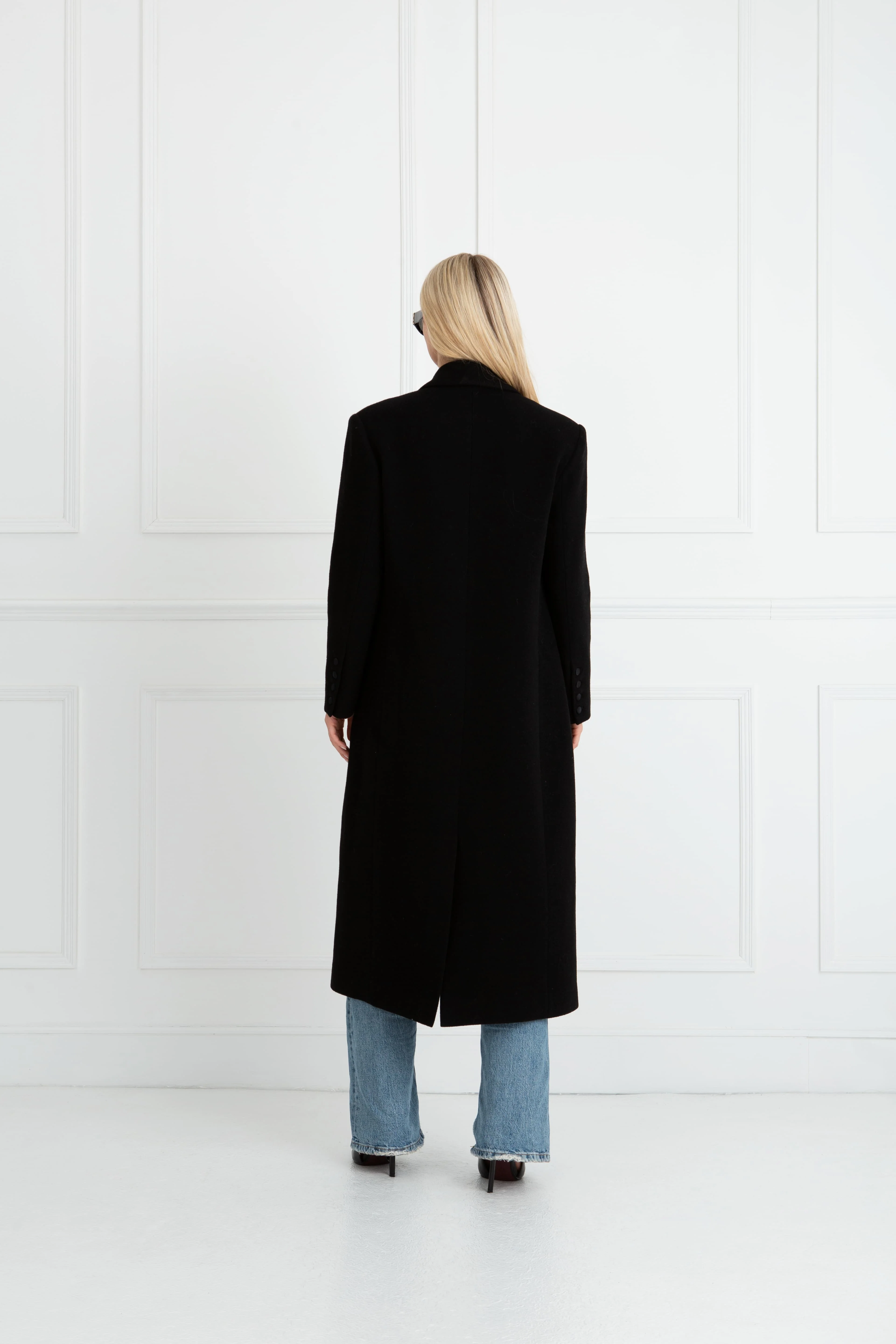 "The Jessica" - Longline Coat (Black) - Image 7