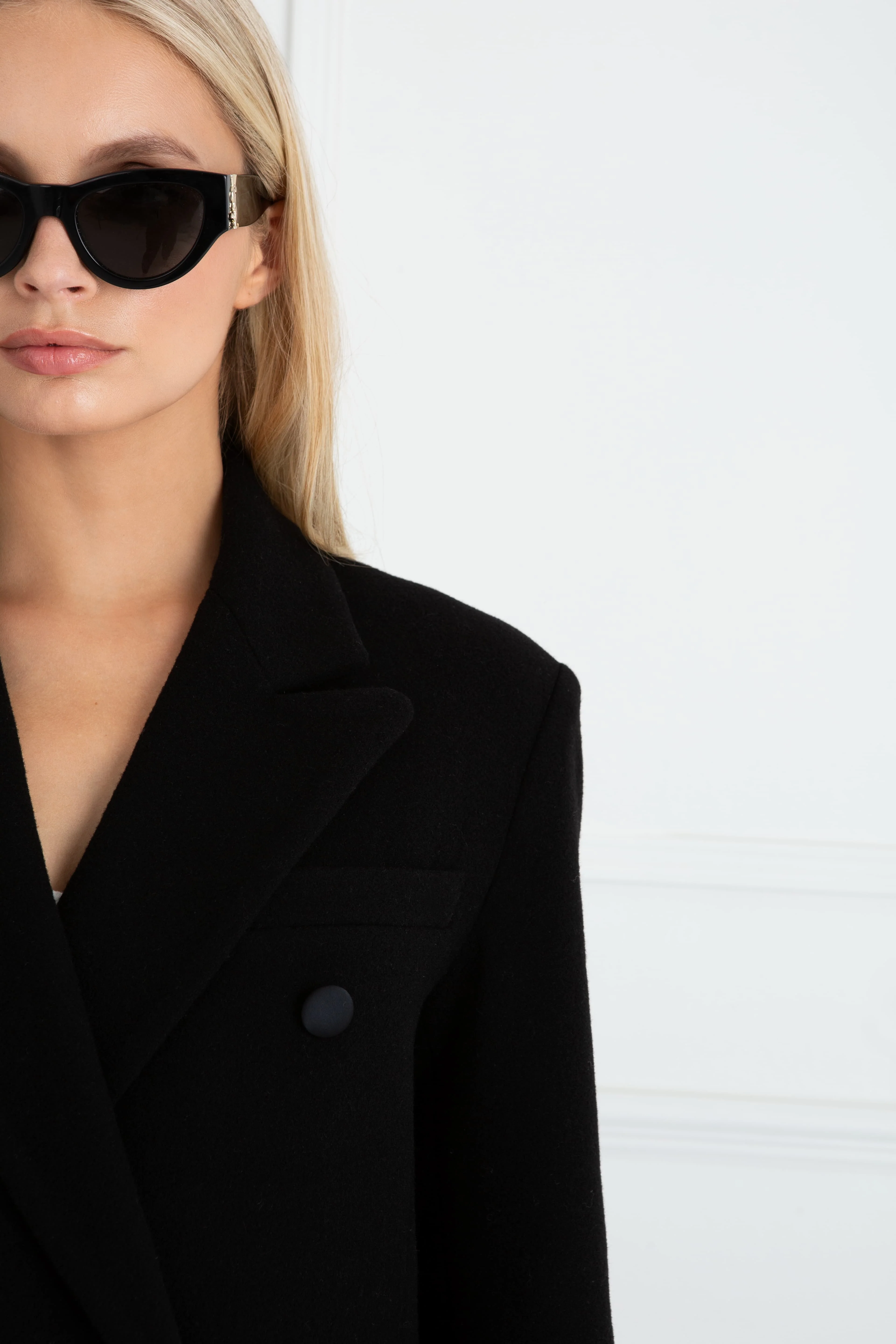 "The Jessica" - Longline Coat (Black) - Image 8