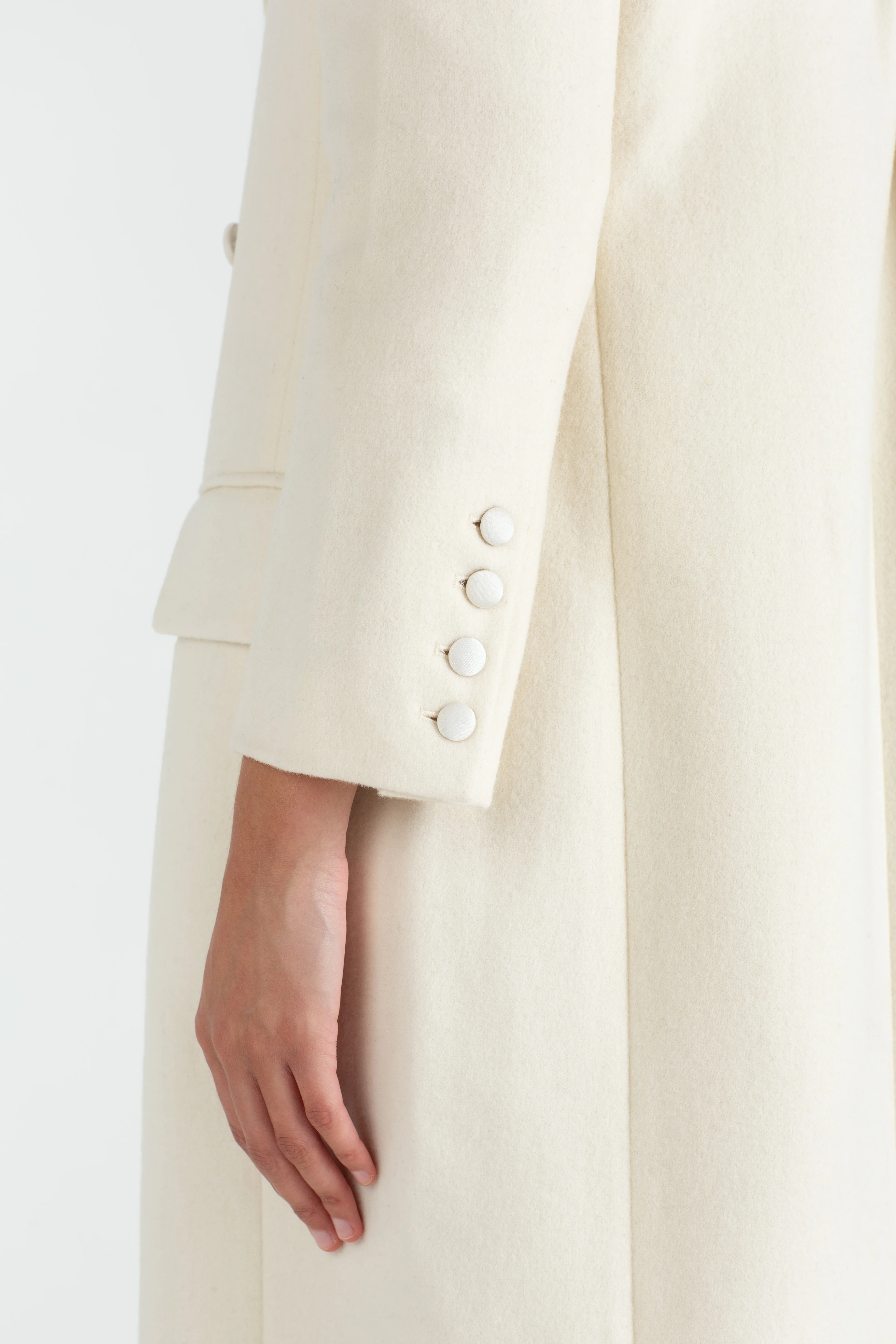 "The Jessica" - Longline Coat (Cream) - Image 10