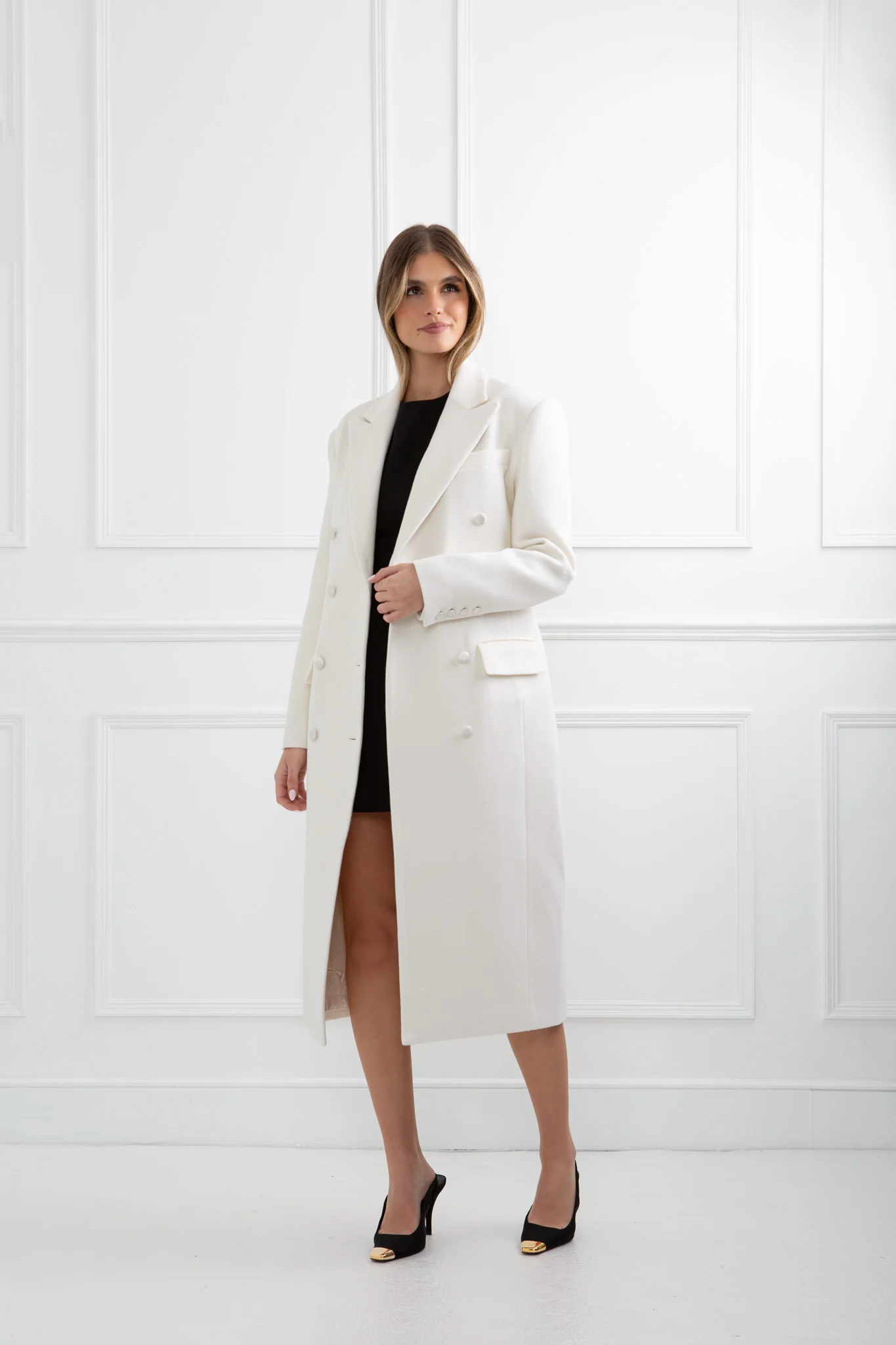 "The Jessica" - Longline Coat (Cream) - Image 5