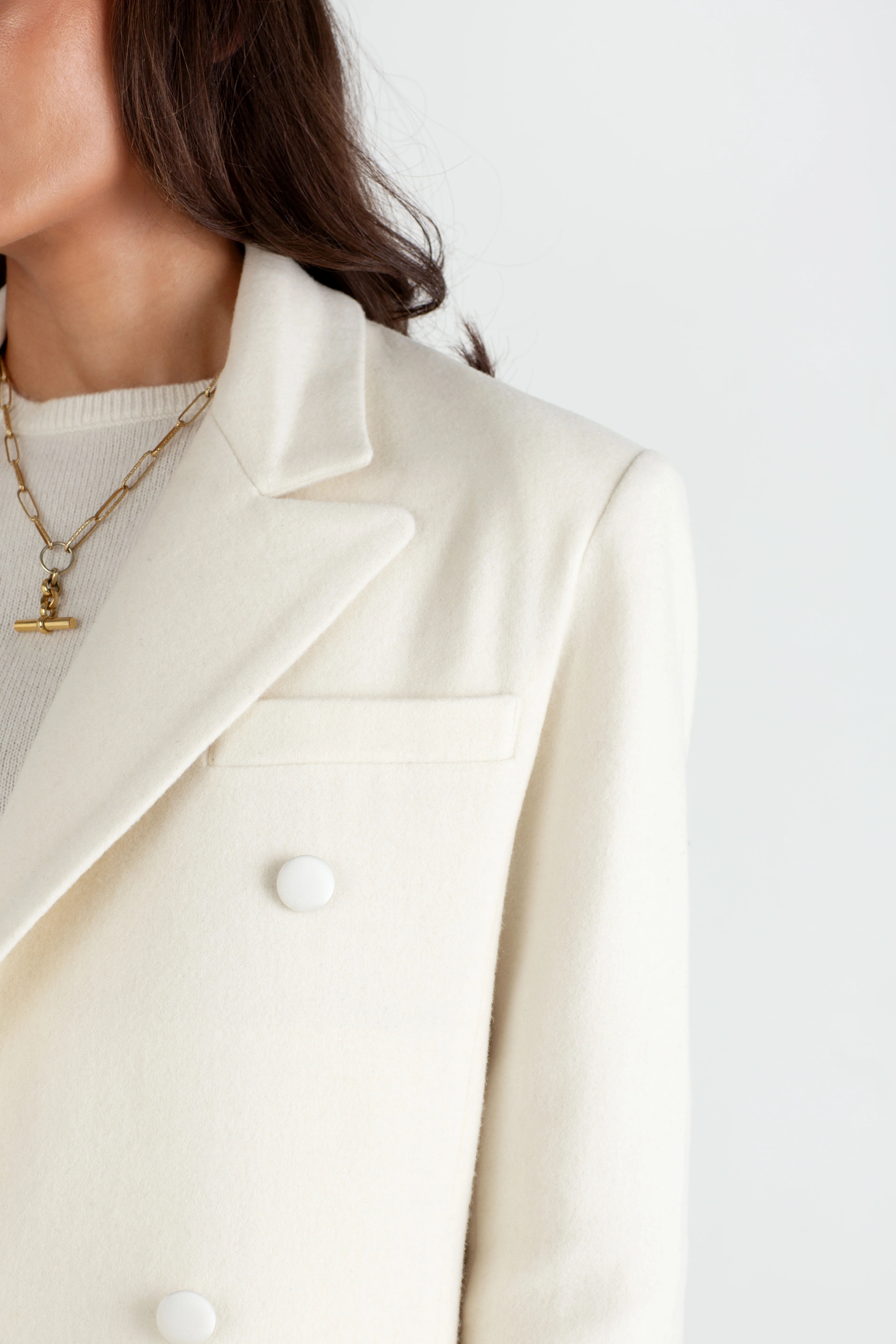 "The Jessica" - Longline Coat (Cream) - Image 9