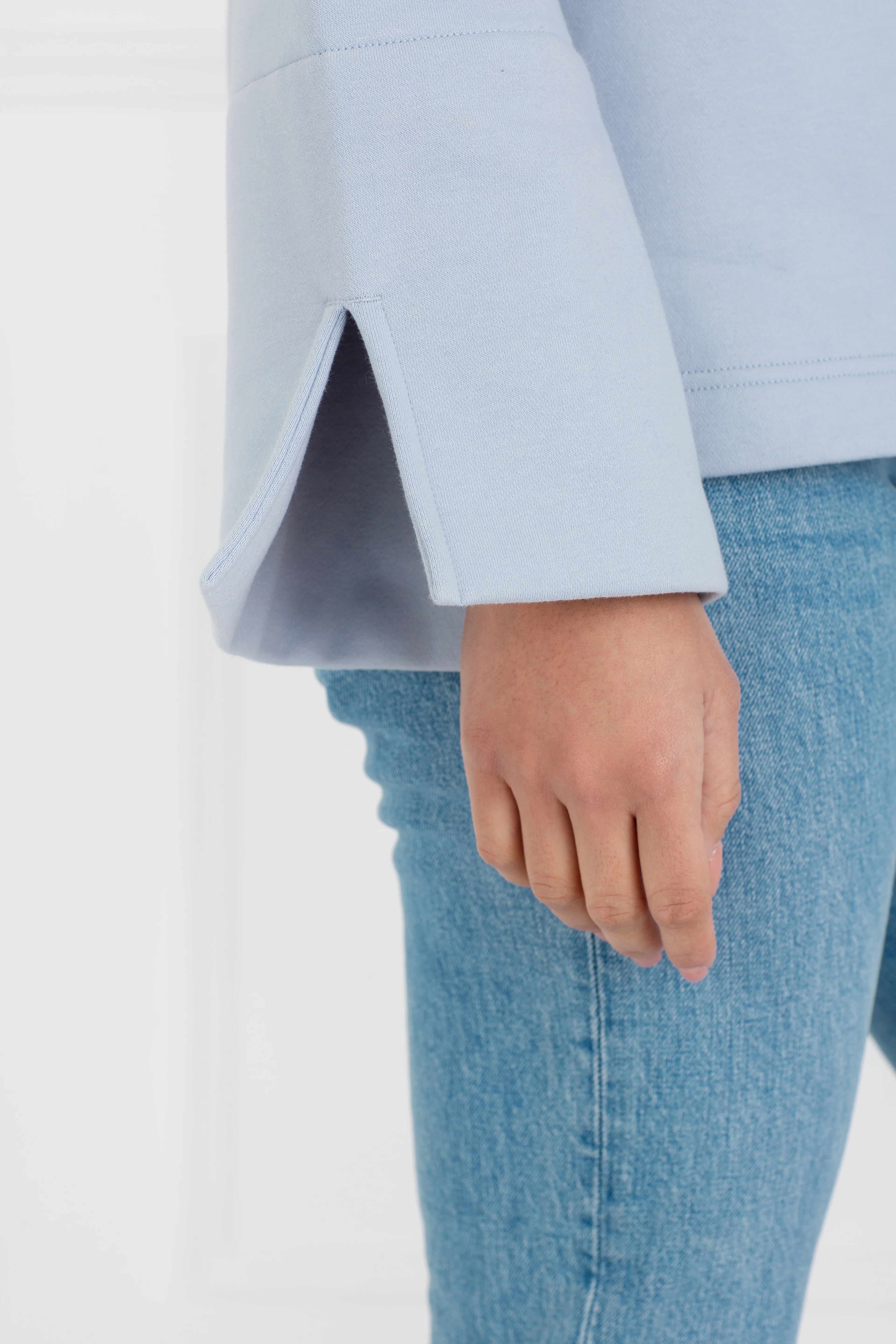 "The Jessie" - Collar Sweatshirt (Blue) - Image 3