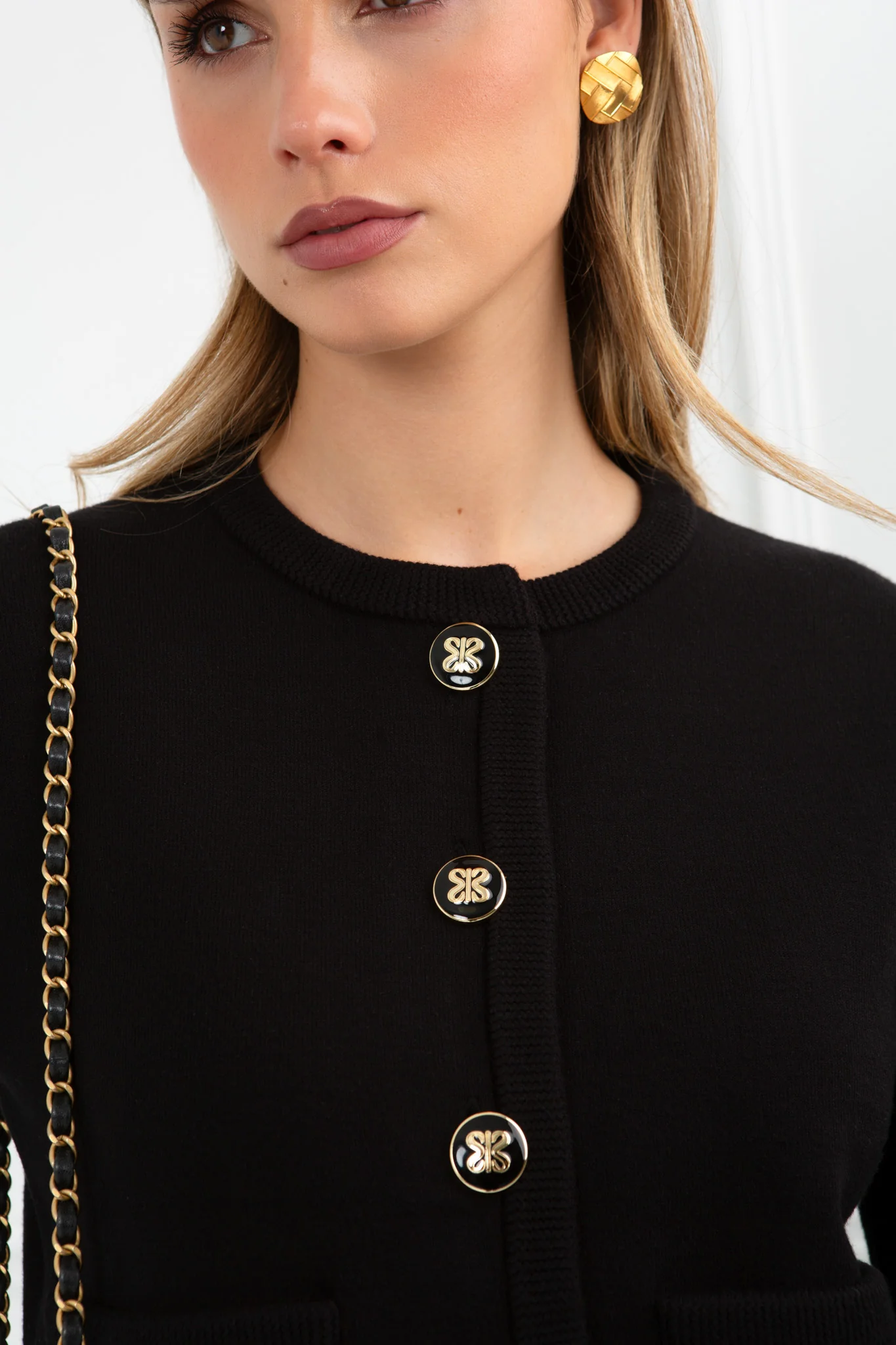 "The Julie" - Cardigan (Black) - Image 4