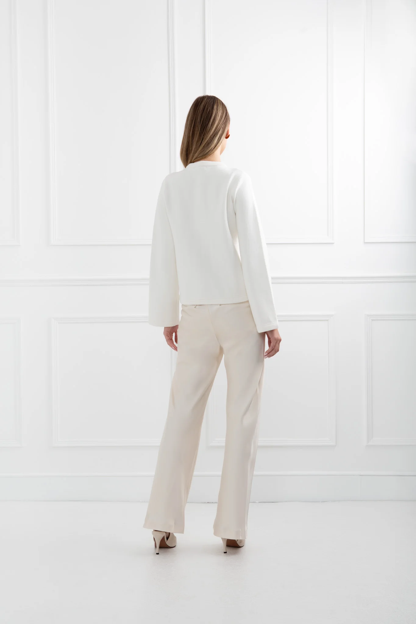 "The Julie" - Cardigan (Cream) - Image 4