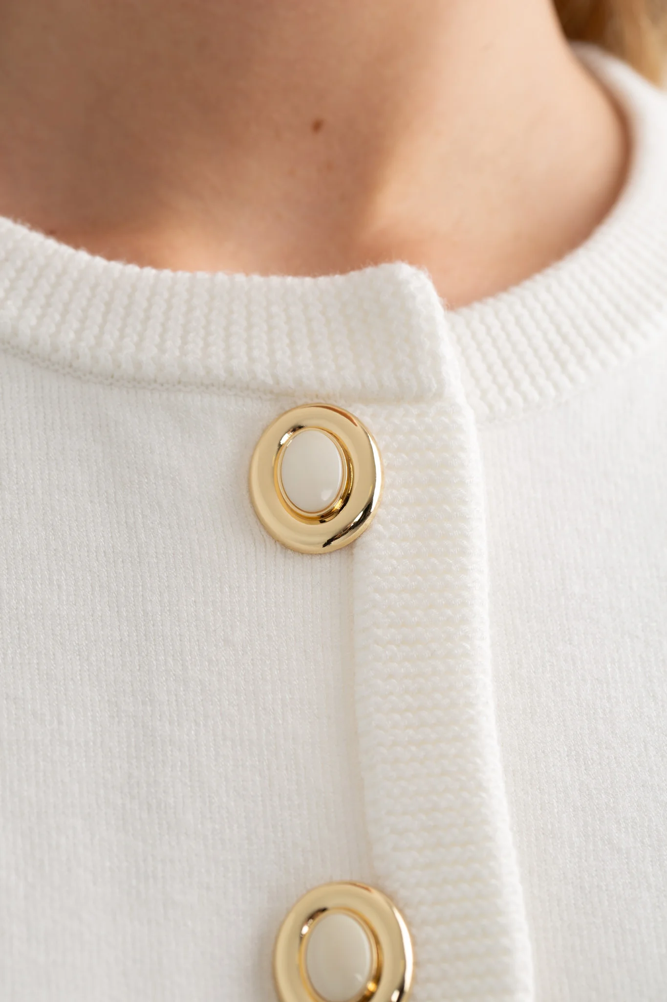 "The Julie" - Cardigan (Cream) - Image 5