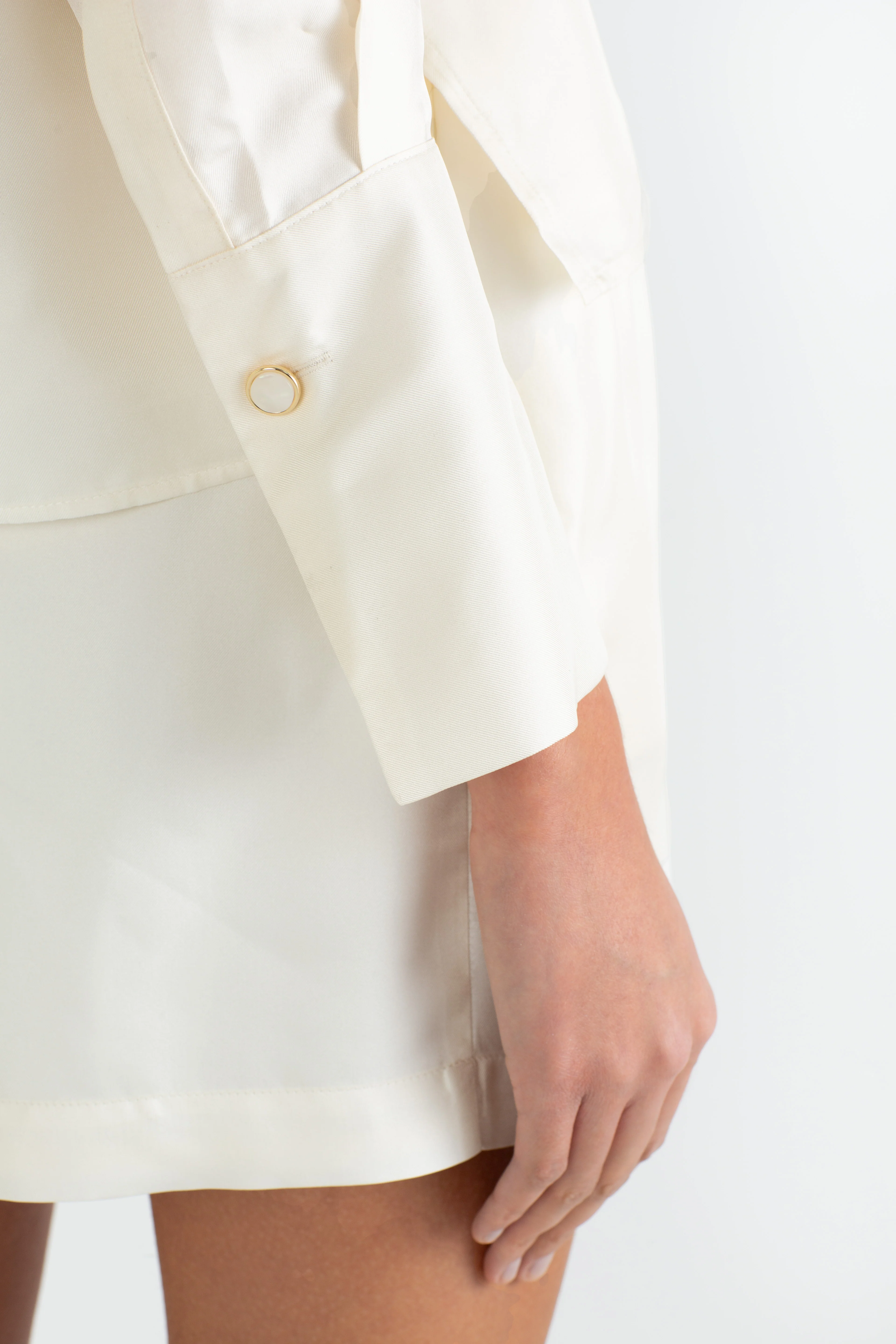 "The Laura" - Silk Shirt (Cream) - Image 7