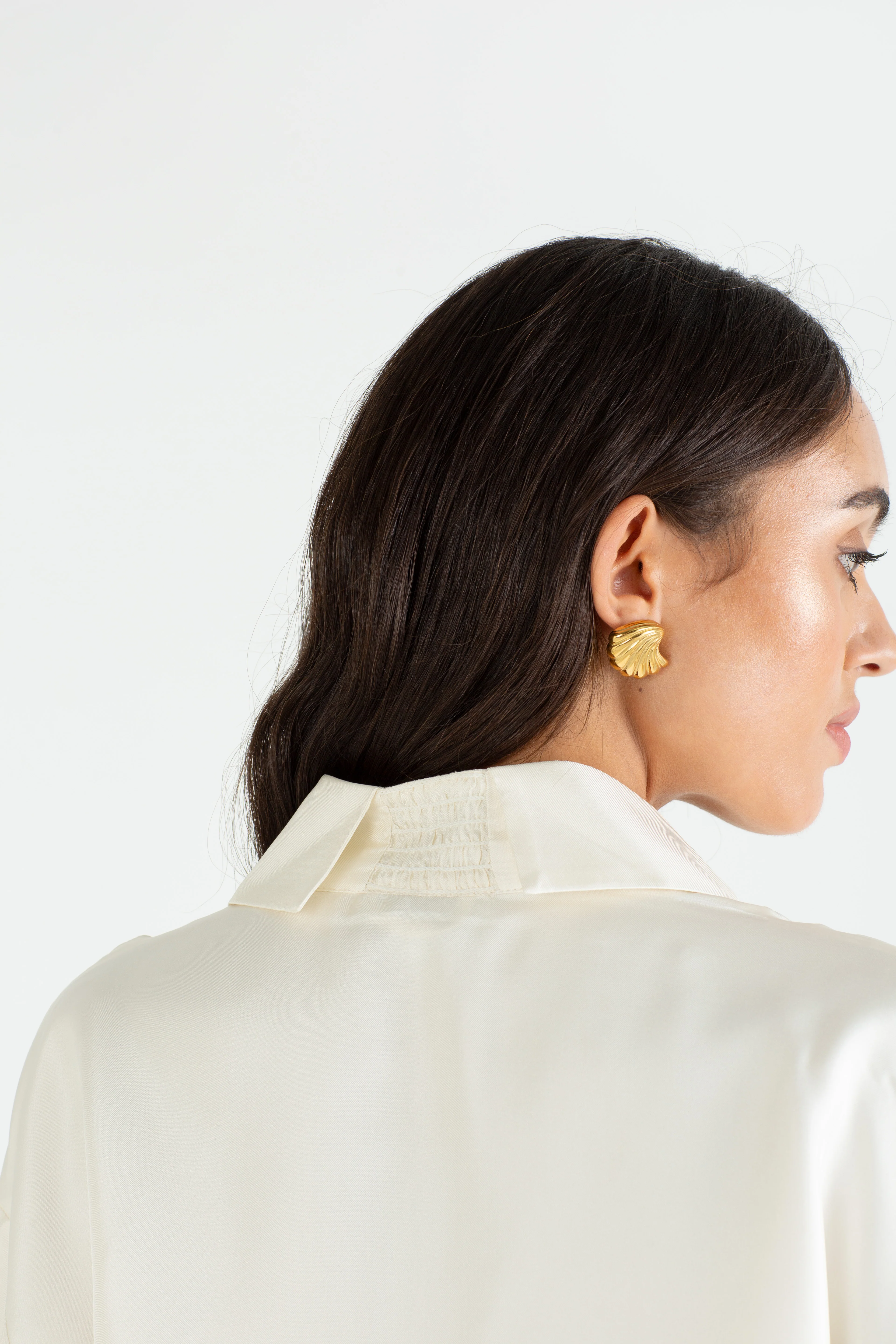 "The Laura" - Silk Shirt (Cream) - Image 9