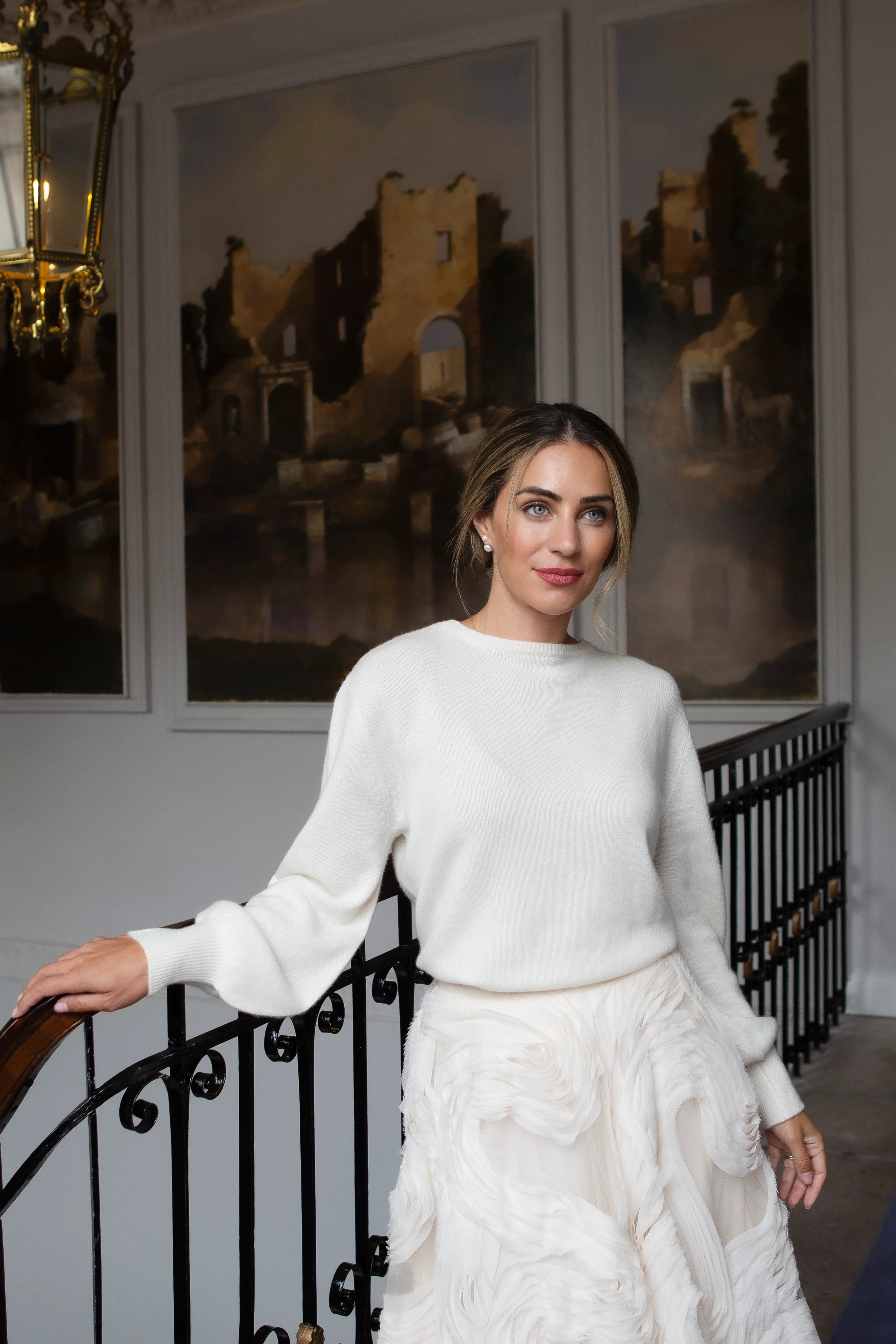 "The Lily" - Cashmere Bow Back Sweater (Cream) - Image 6