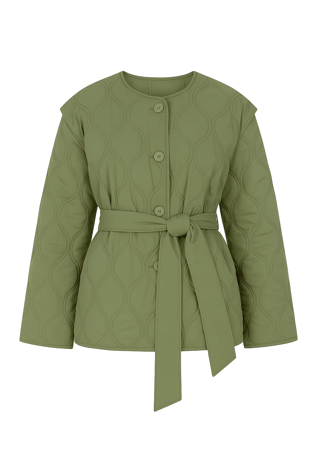 "The Nicola" - Quilted Gilet Jacket (Khaki) - Image 8