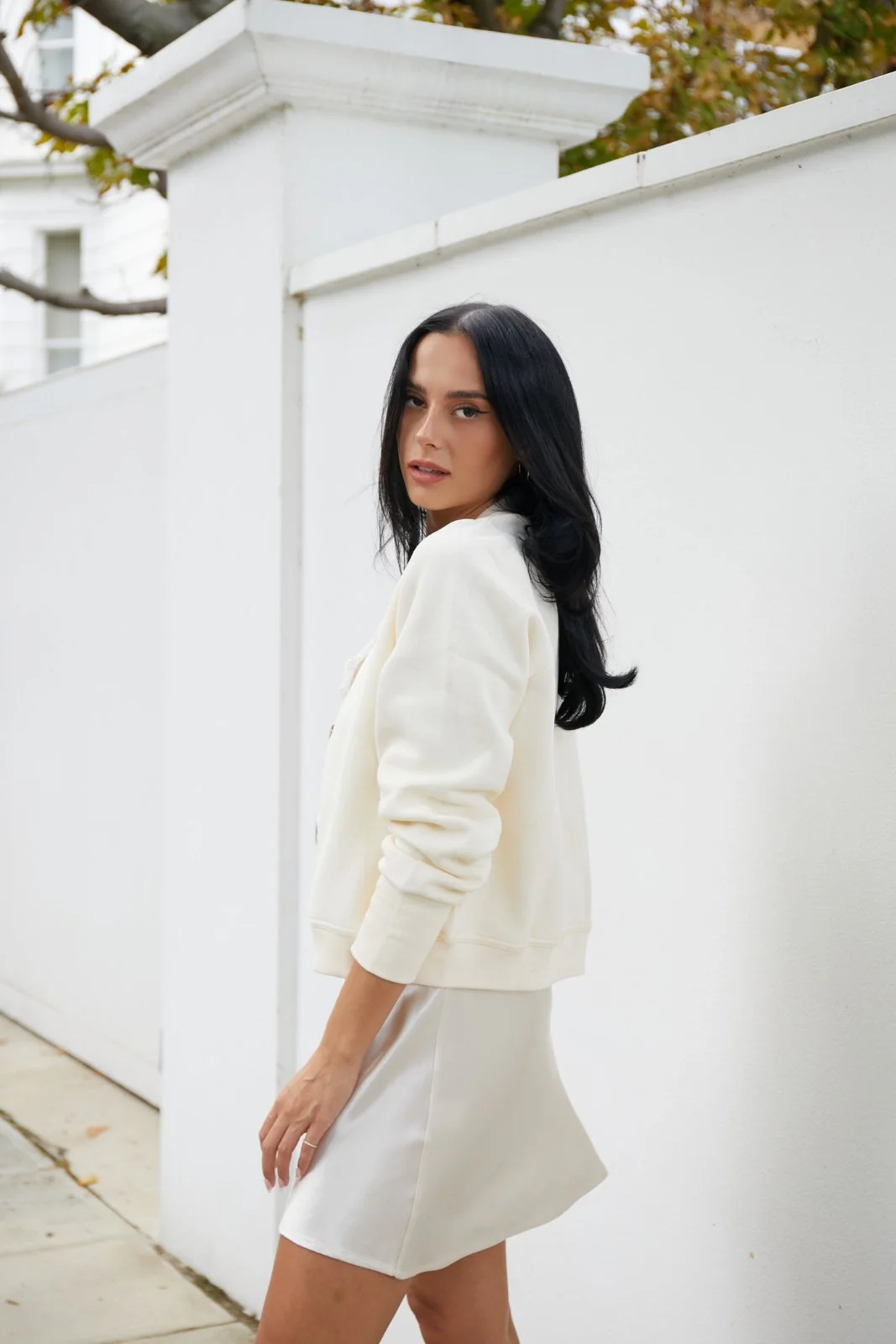 "The Orla" - Satin Mini Skirt (Champagne) - Image 5