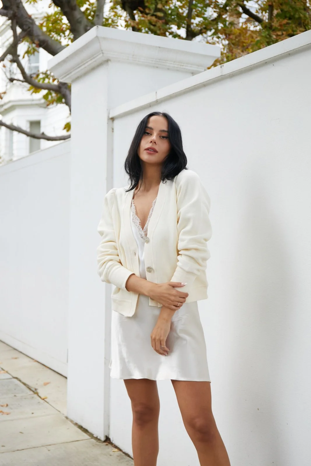 "The Orla" - Satin Mini Skirt (Champagne) - Image 6