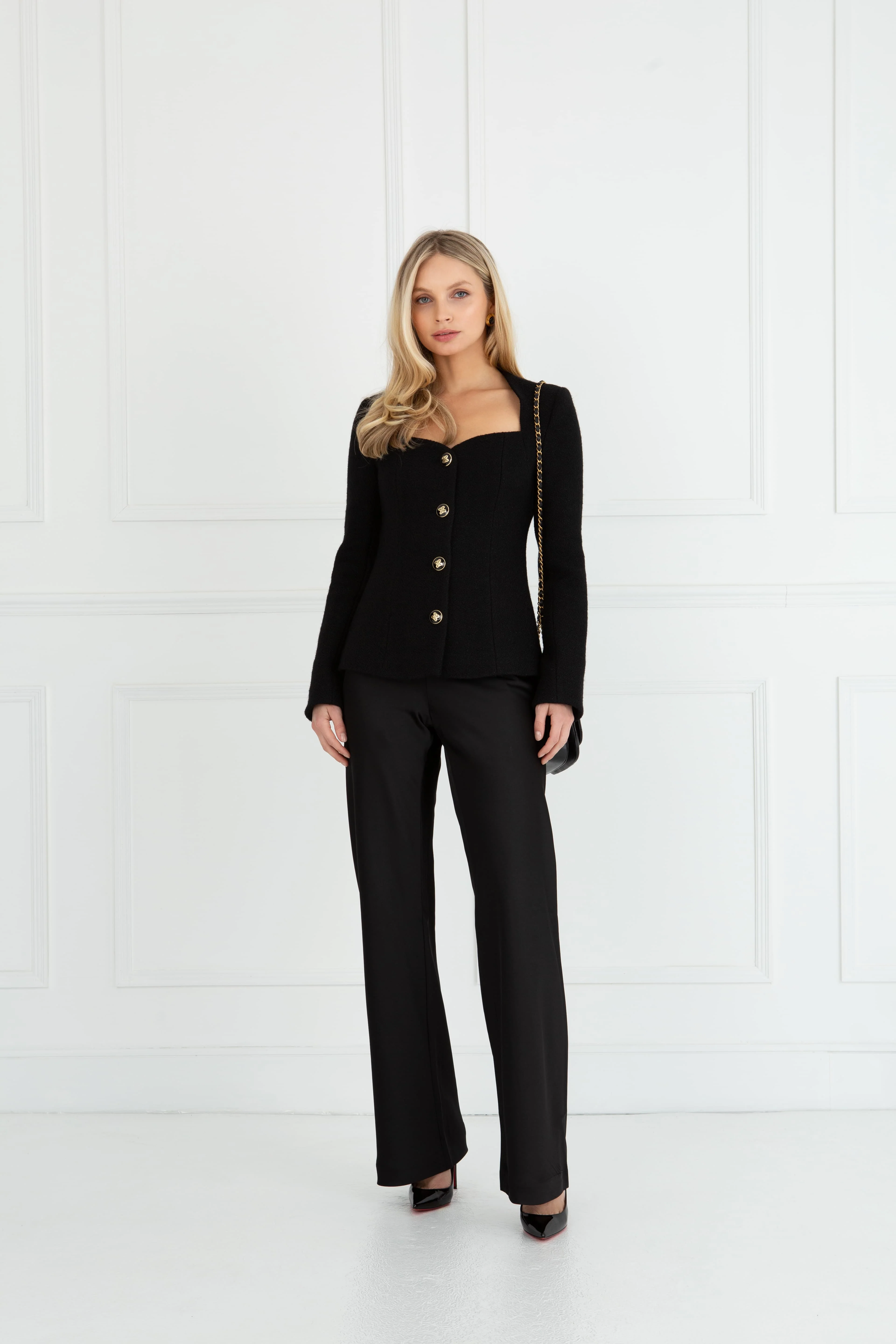 "The Ruby" - Sweetheart Blazer (Black) - Image 5