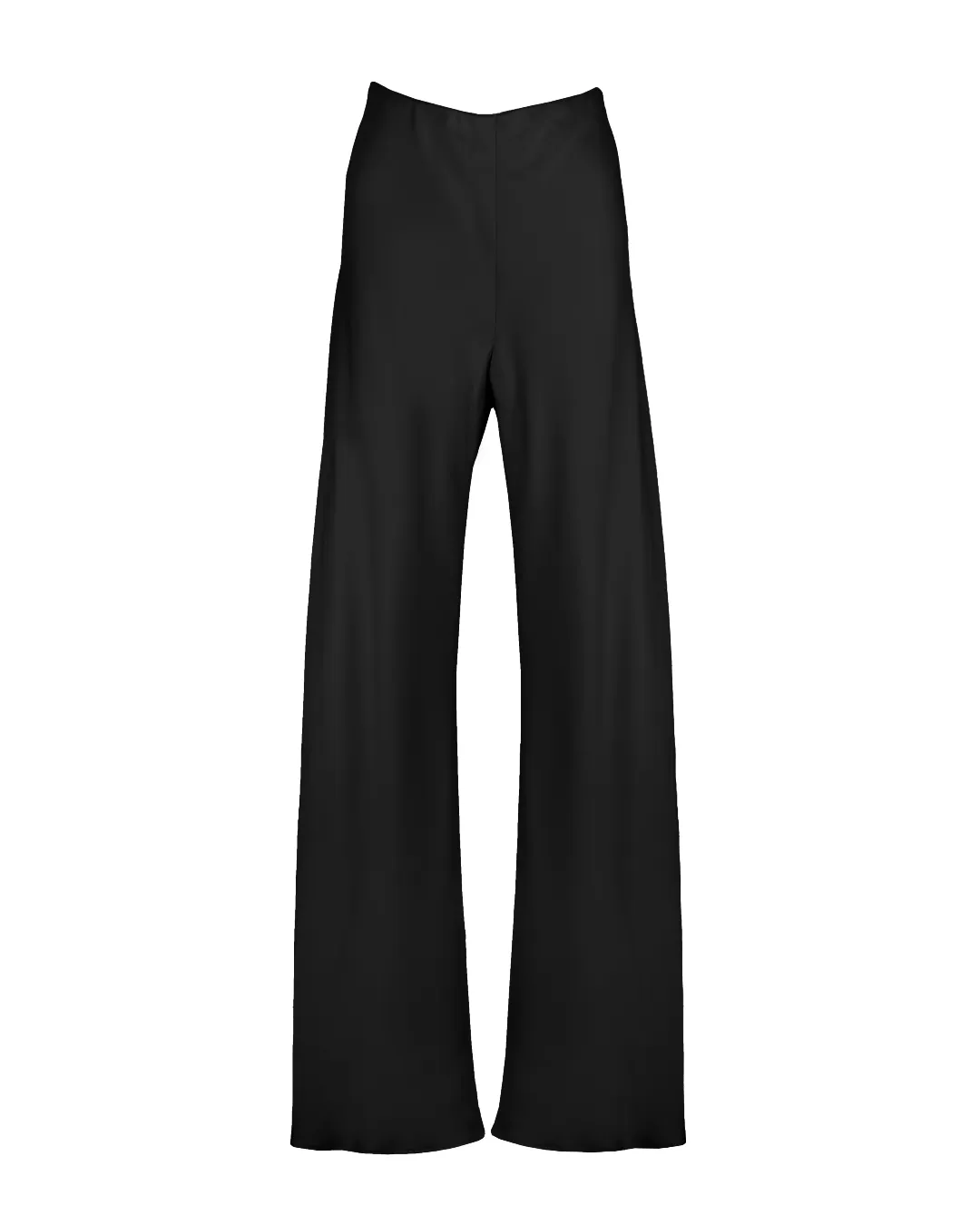 "The Sandra" - Satin Trousers Fuller Length (Black) - Image 10