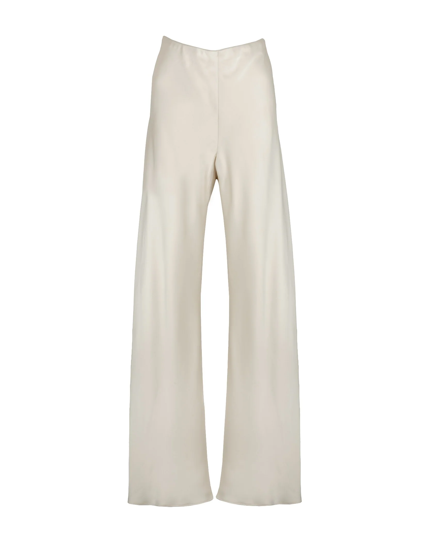 "The Sandra" - Satin Trousers Fuller Length (Cream) - Image 7
