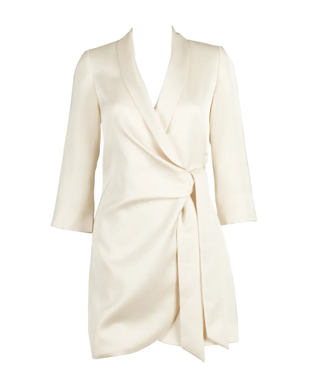 "The Sarah" Wrap Blazer Dress (Champagne) - Image 5